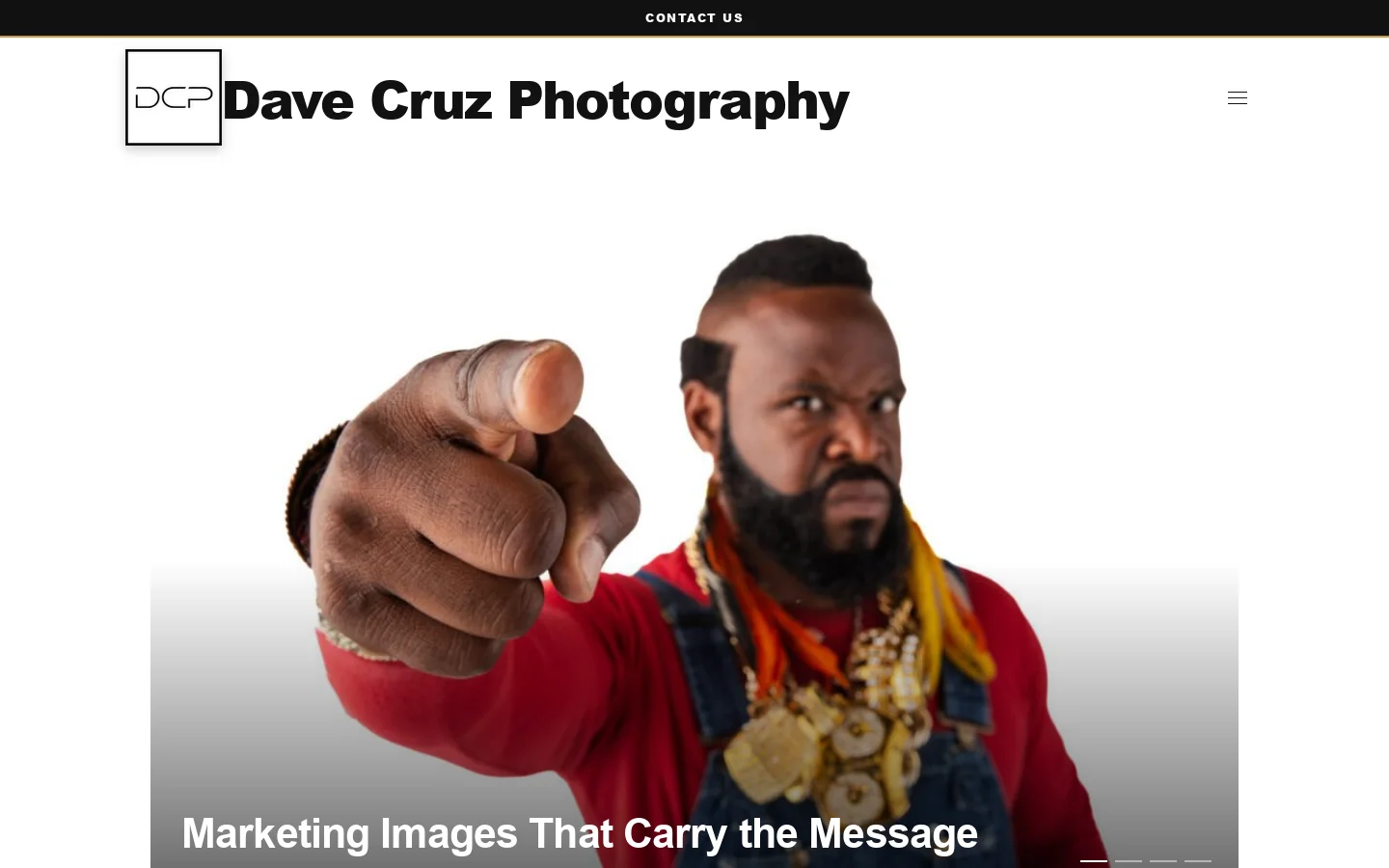 Dave Cruz Photography Homepage screenshot