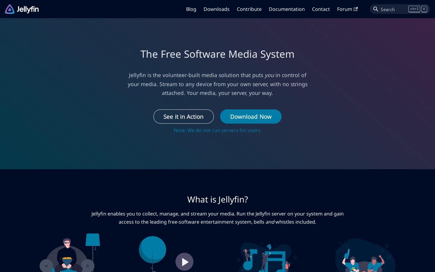 Jellyfin Homepage screenshot