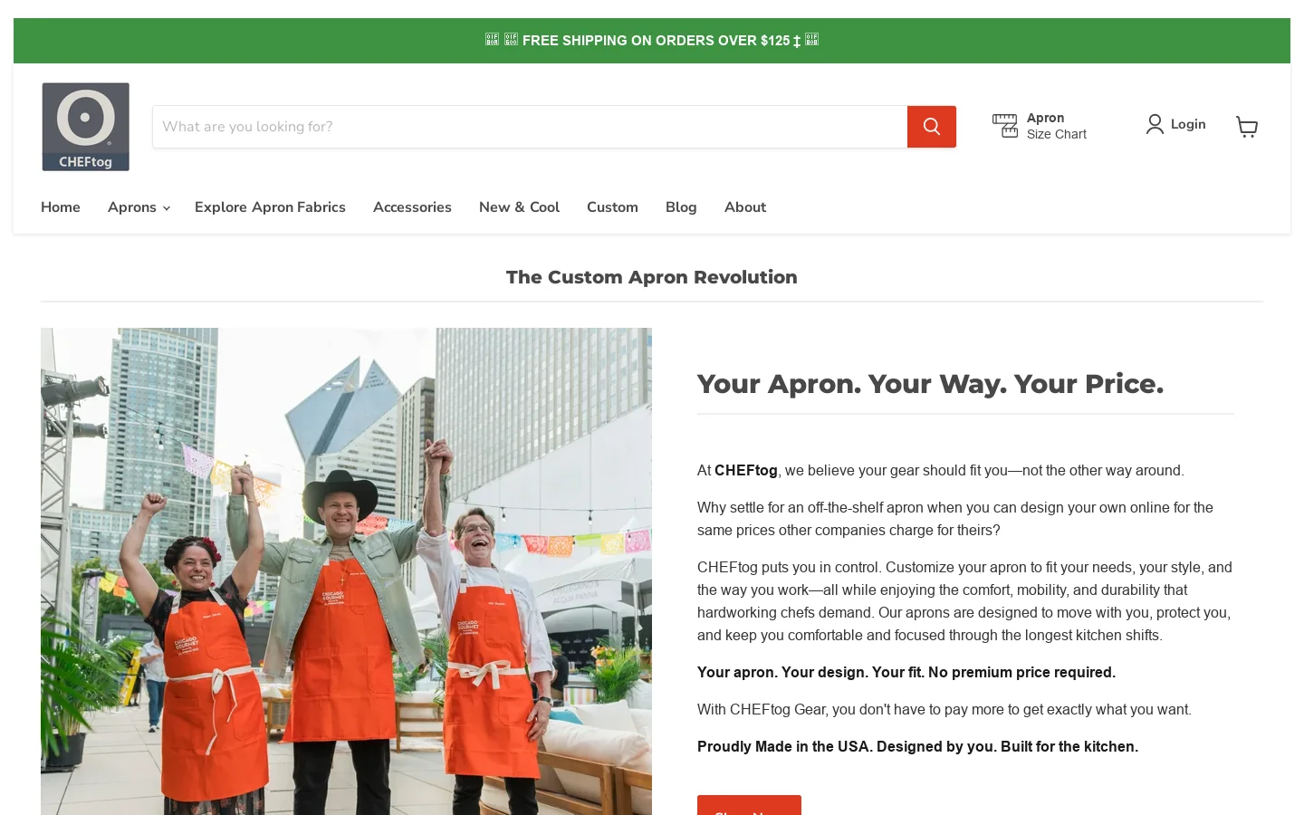 CHEFtog Homepage screenshot