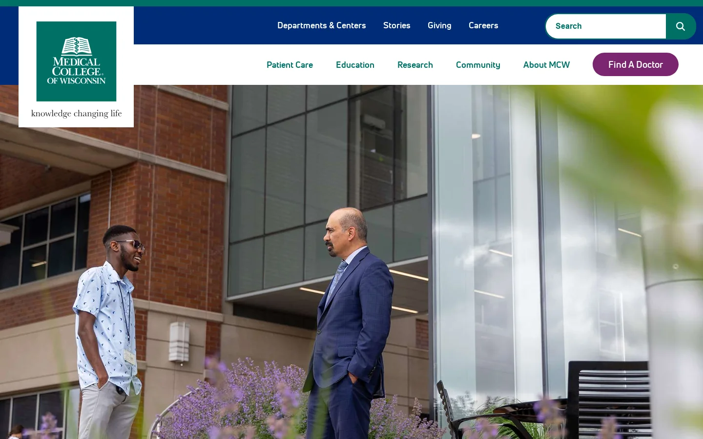 Home | Medical College of Wisconsin Homepage screenshot