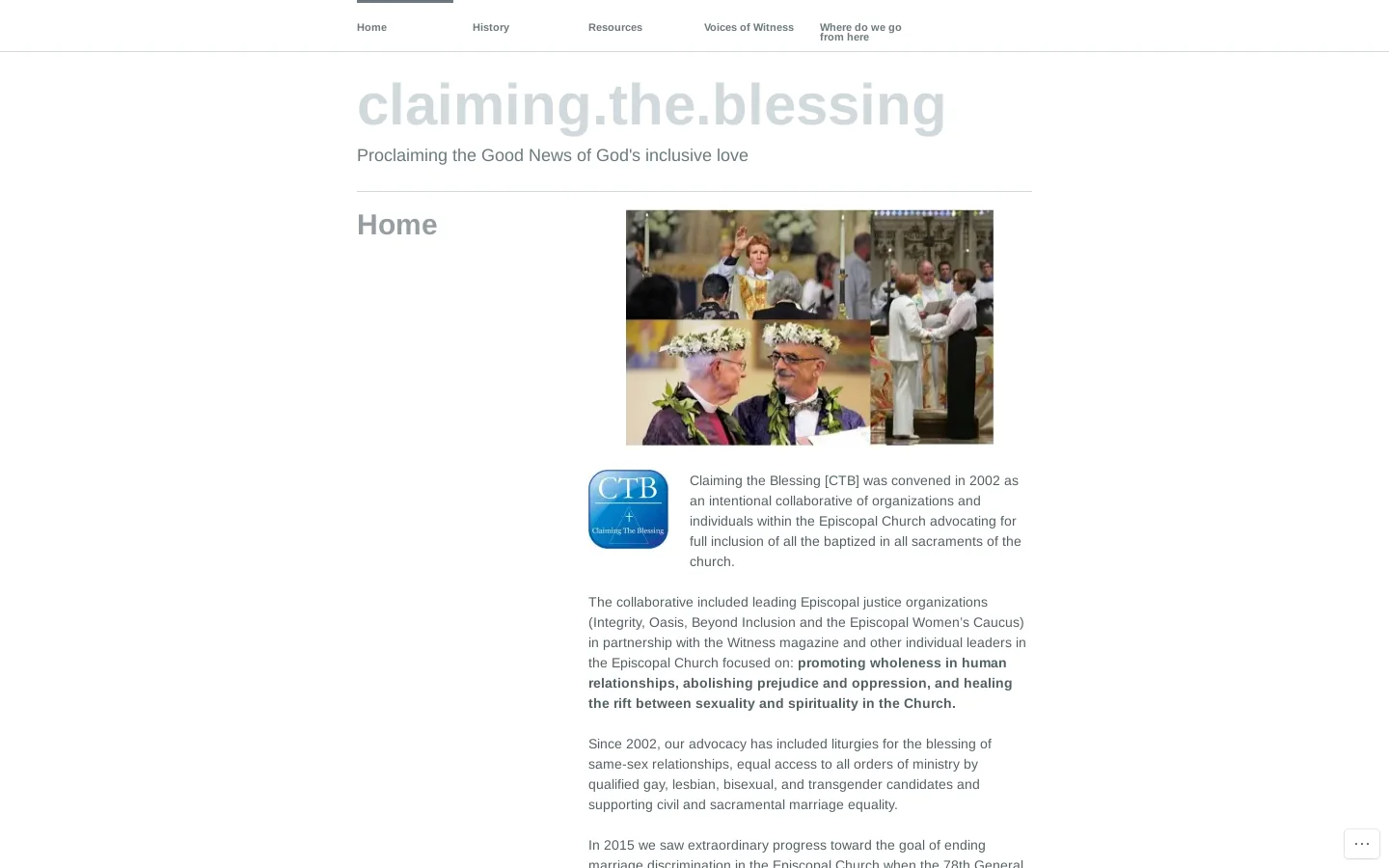 claiming.the.blessing Homepage screenshot