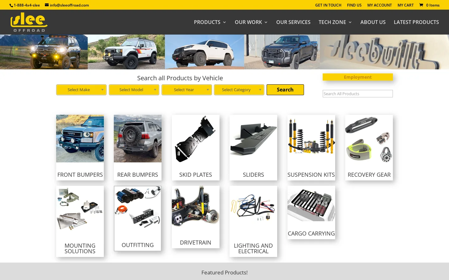 Slee Off Road Homepage screenshot