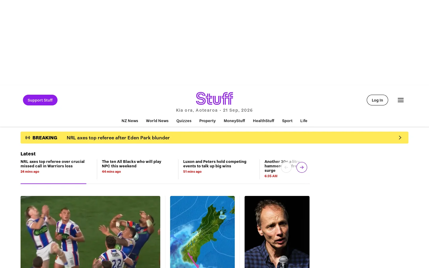 Stuff Homepage screenshot