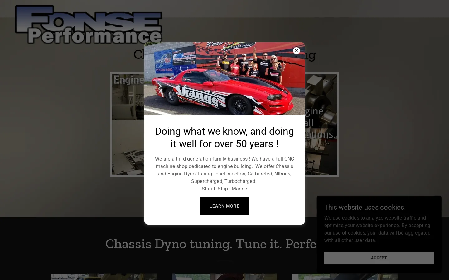 Dyno Tuning - Complete CNC Machine Shop- Street-Strip-Marine Homepage screenshot