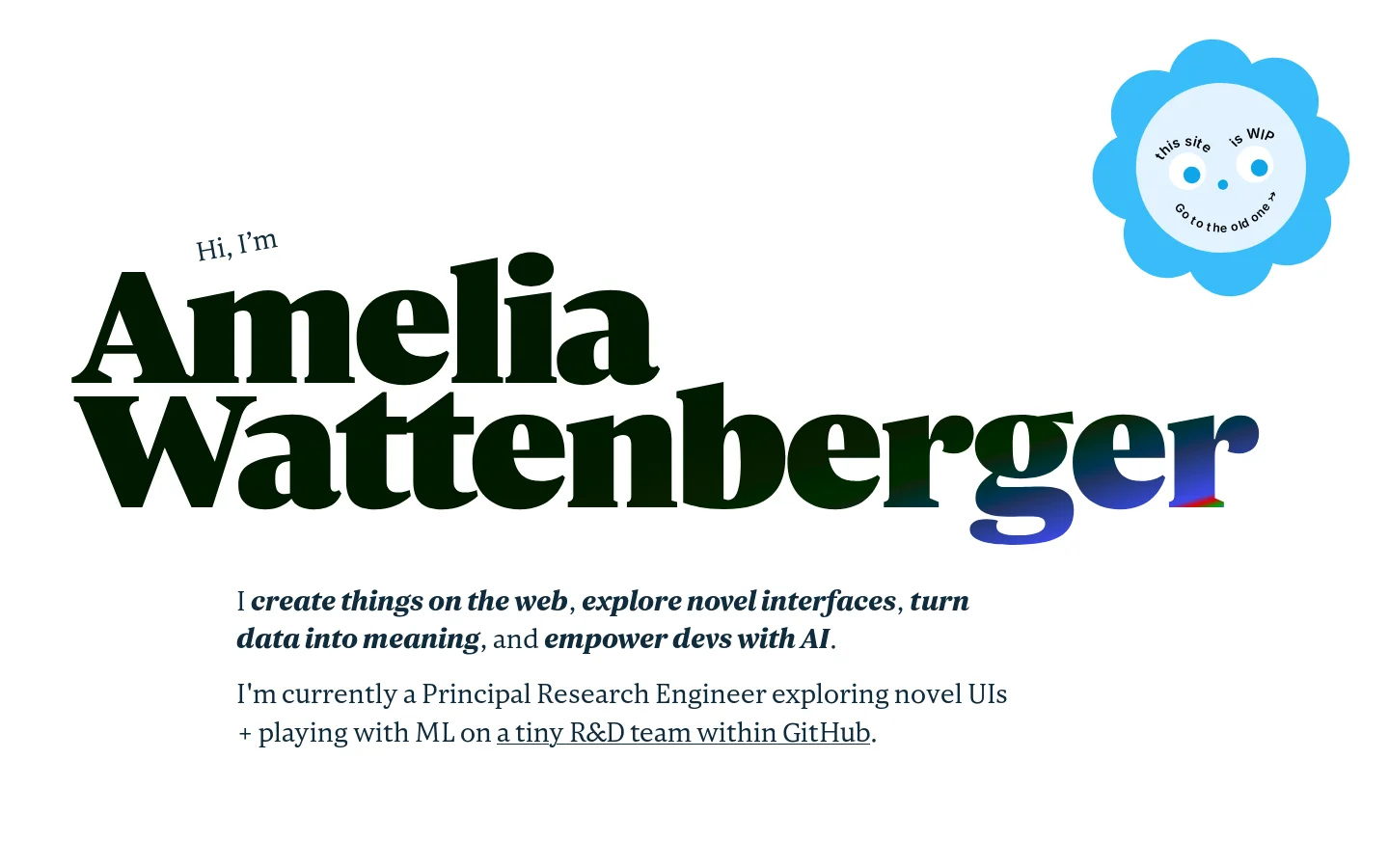 Amelia Wattenberger Homepage screenshot