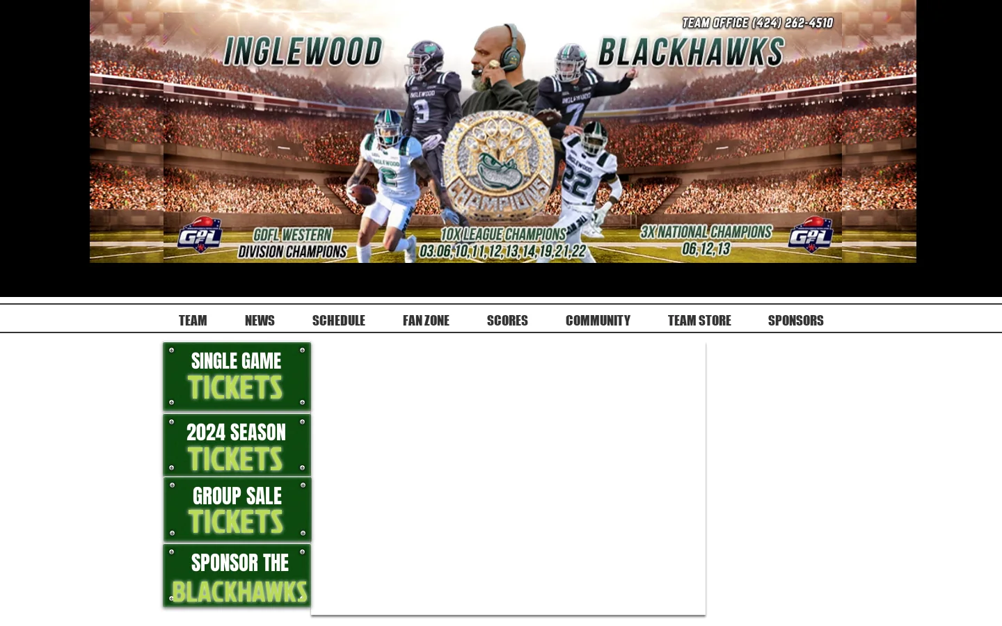 blackhawkfootball Homepage screenshot