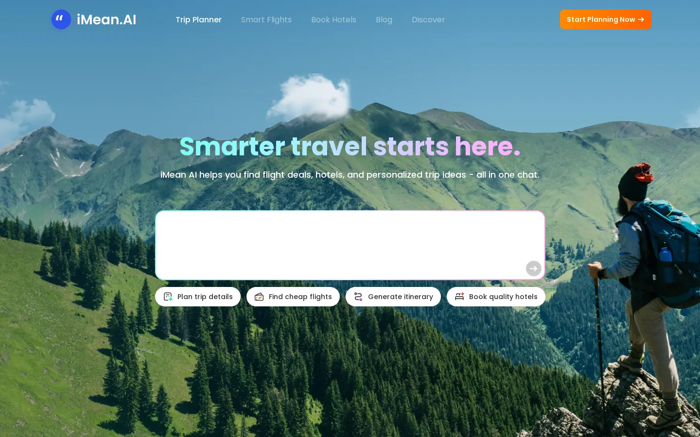 iMean AI Homepage screenshot