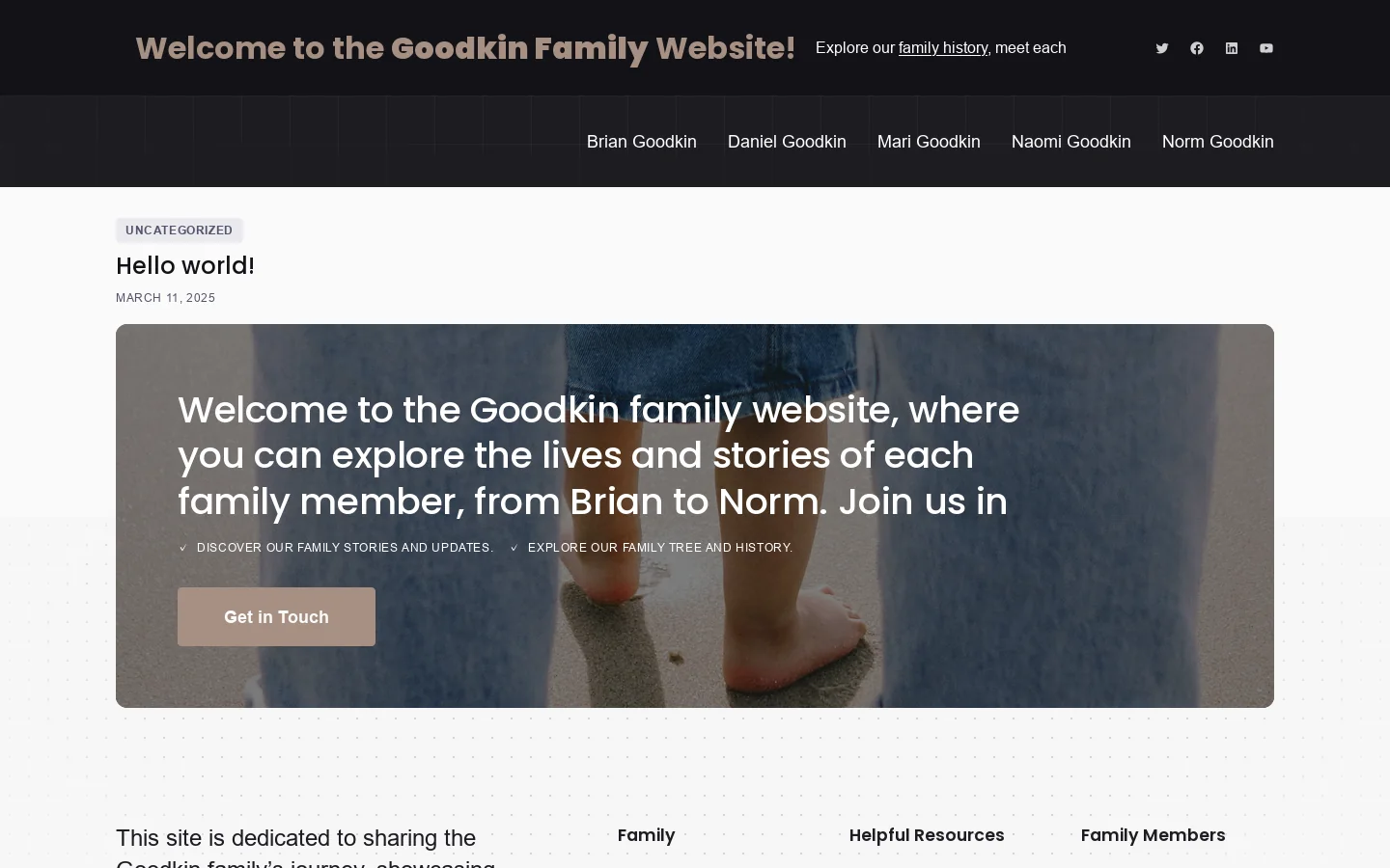 Version 3 - Welcome Homepage screenshot