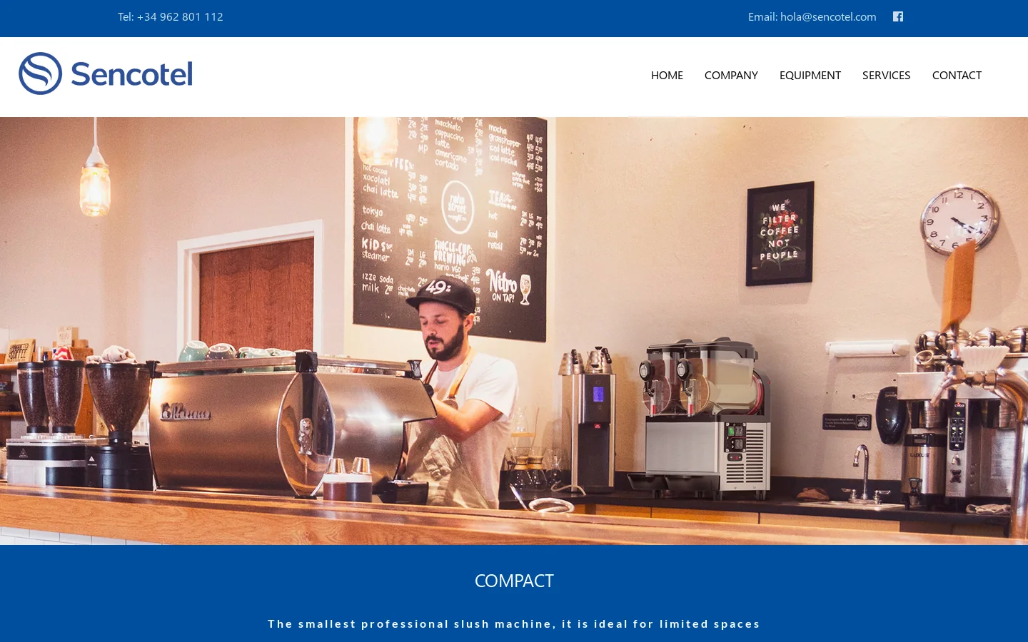 Sencotel Homepage screenshot