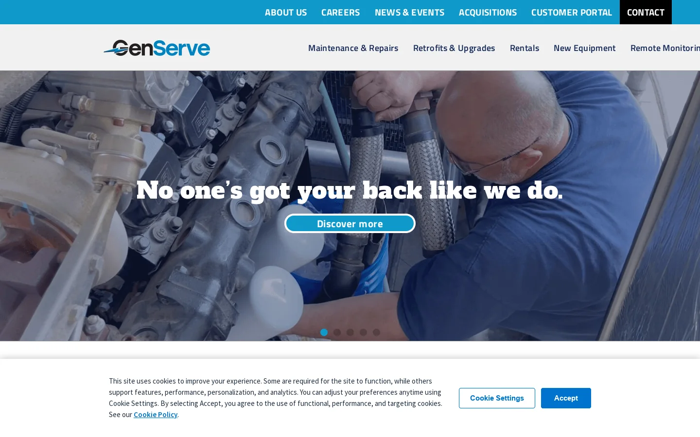 GenServe | Home Homepage screenshot