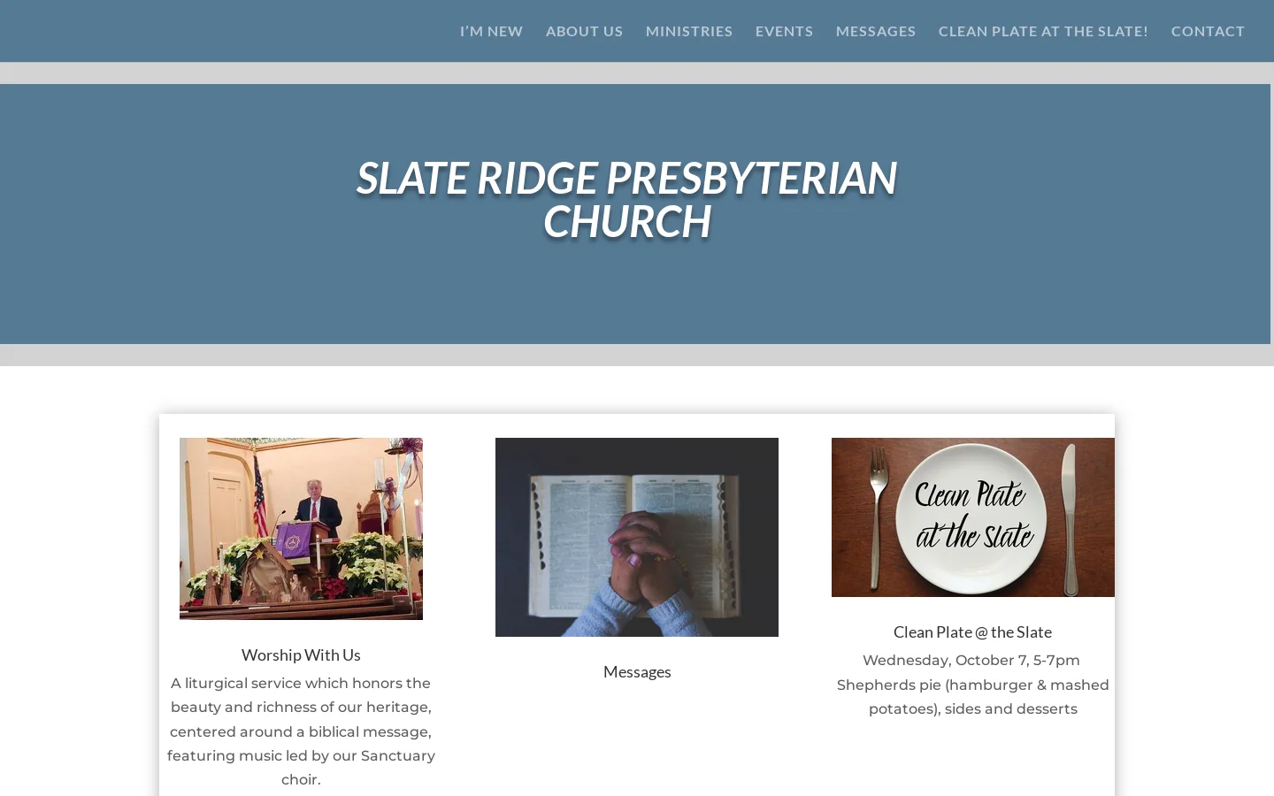 Slate Ridge Presbyterian Church | Disciples Creating Disciples Homepage screenshot