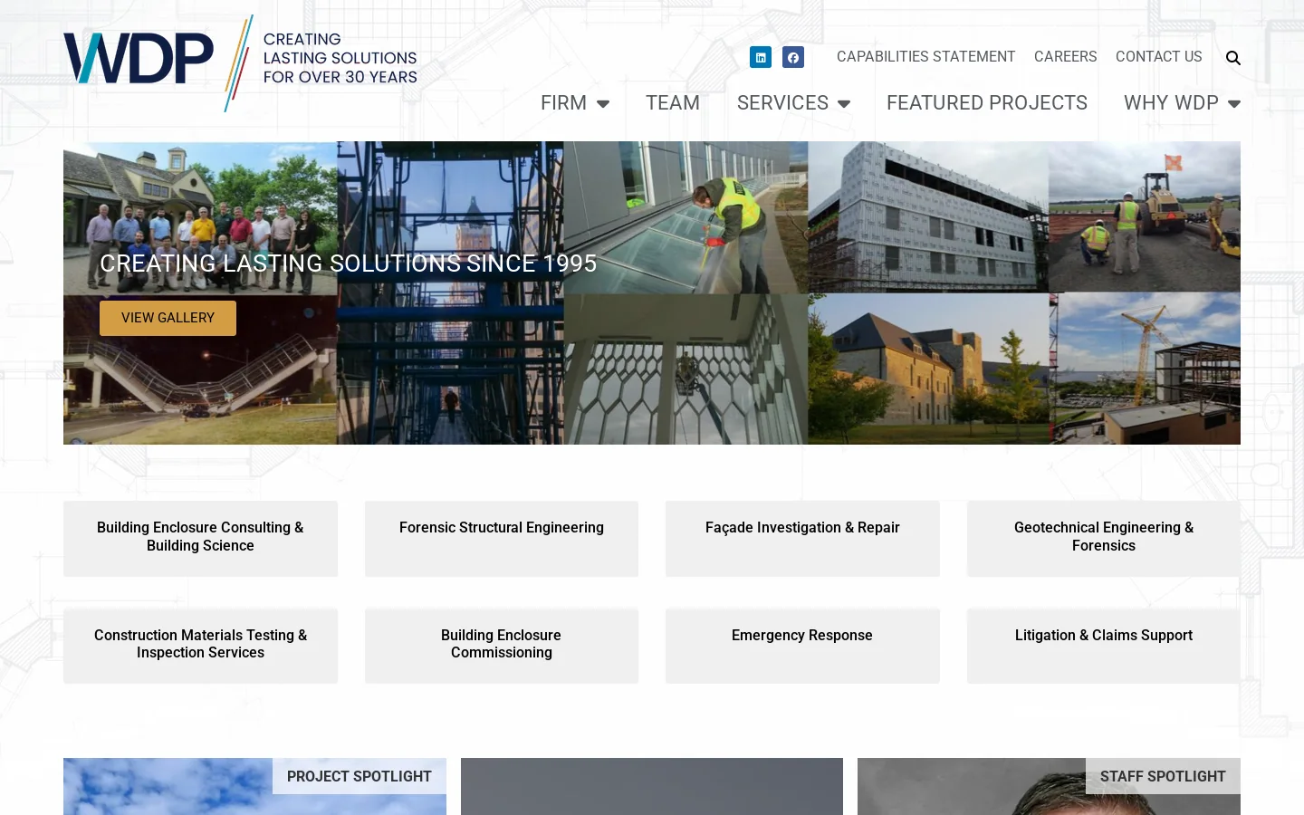 WDP & Associates Homepage screenshot