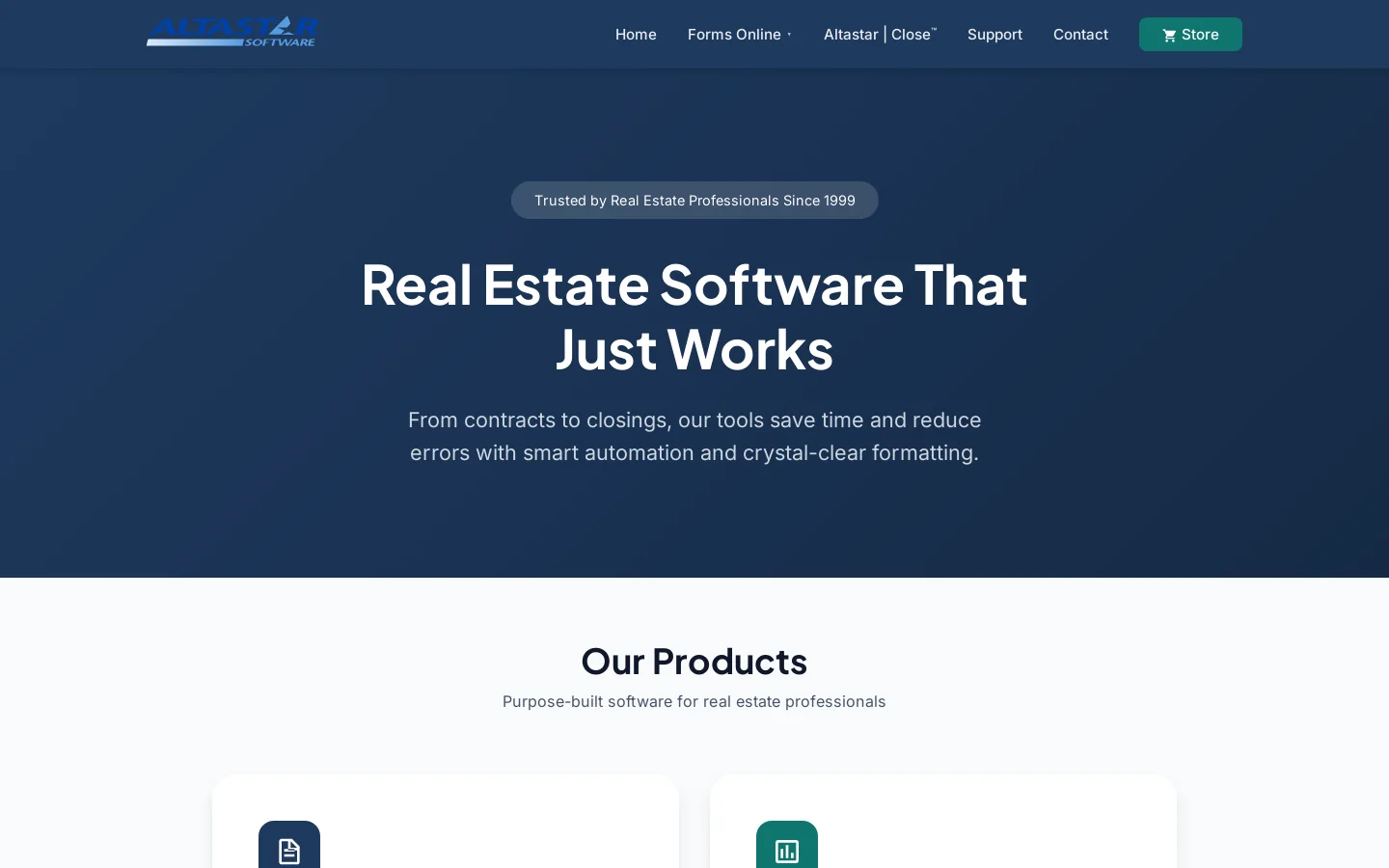 Alta Star Software Homepage screenshot