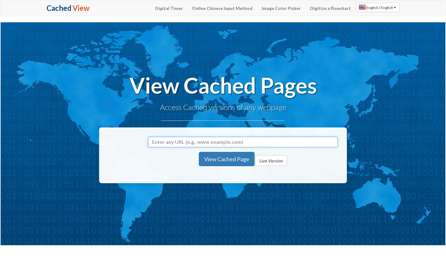 CachedView Homepage screenshot
