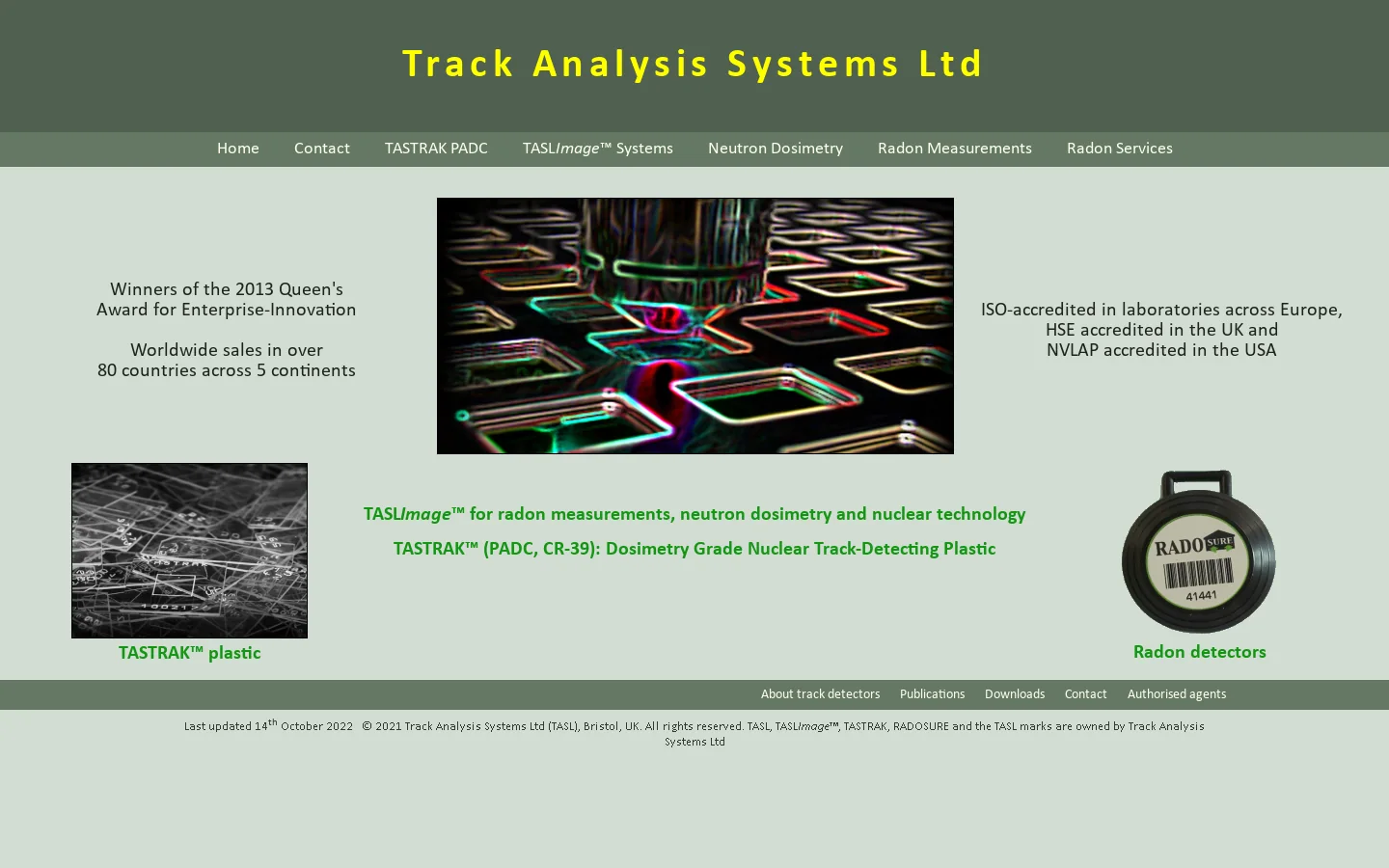 Welcome to Track Analysis Systems Ltd Homepage screenshot
