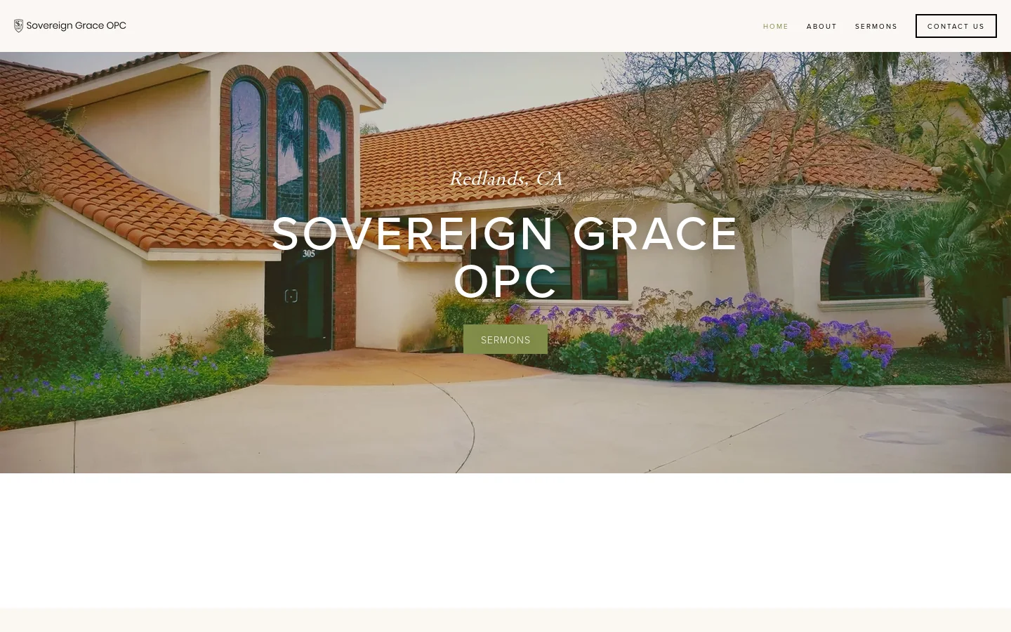 Sovereign Grace OPC Homepage screenshot
