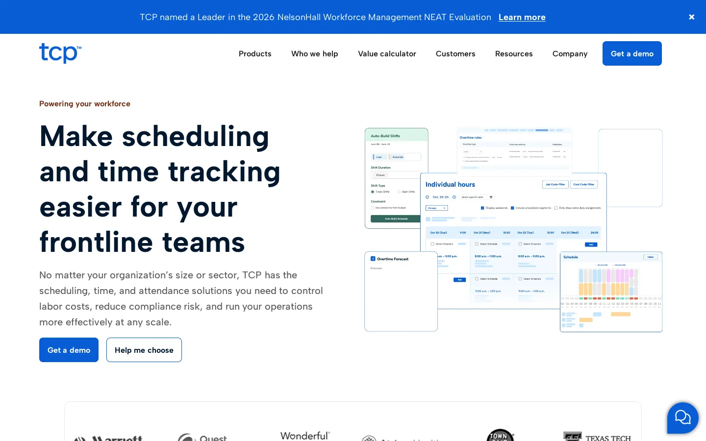 TCP Software Homepage screenshot
