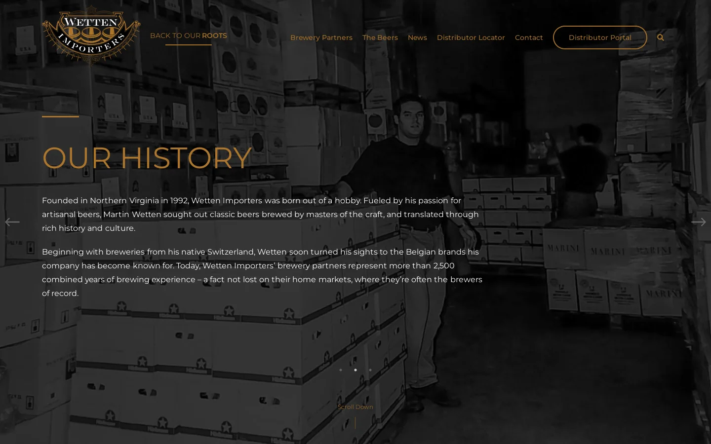 Wetten Importers Homepage screenshot