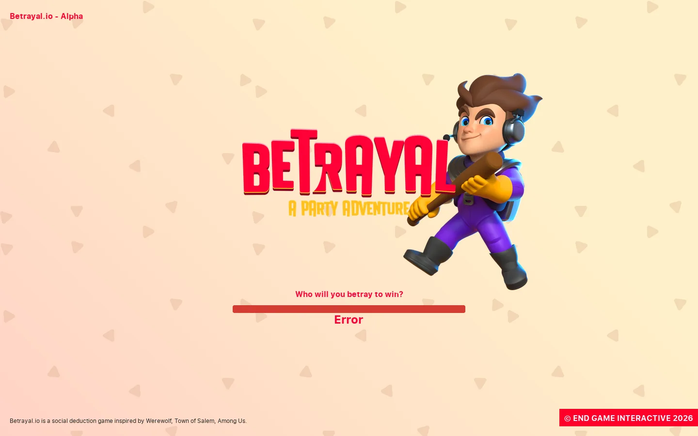 Betrayal.io Homepage screenshot