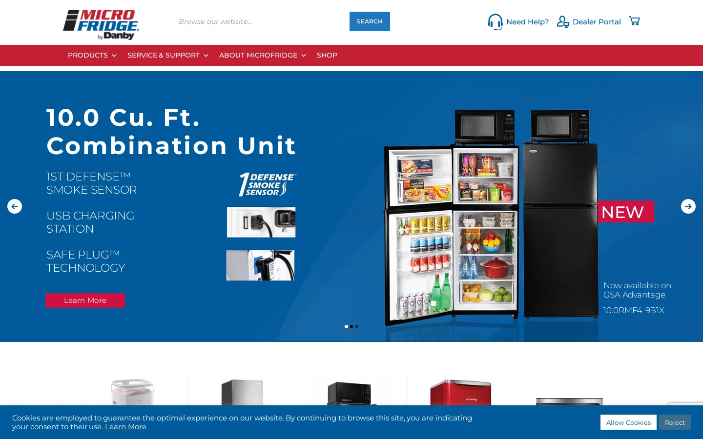MicroFridge by Danby Homepage screenshot