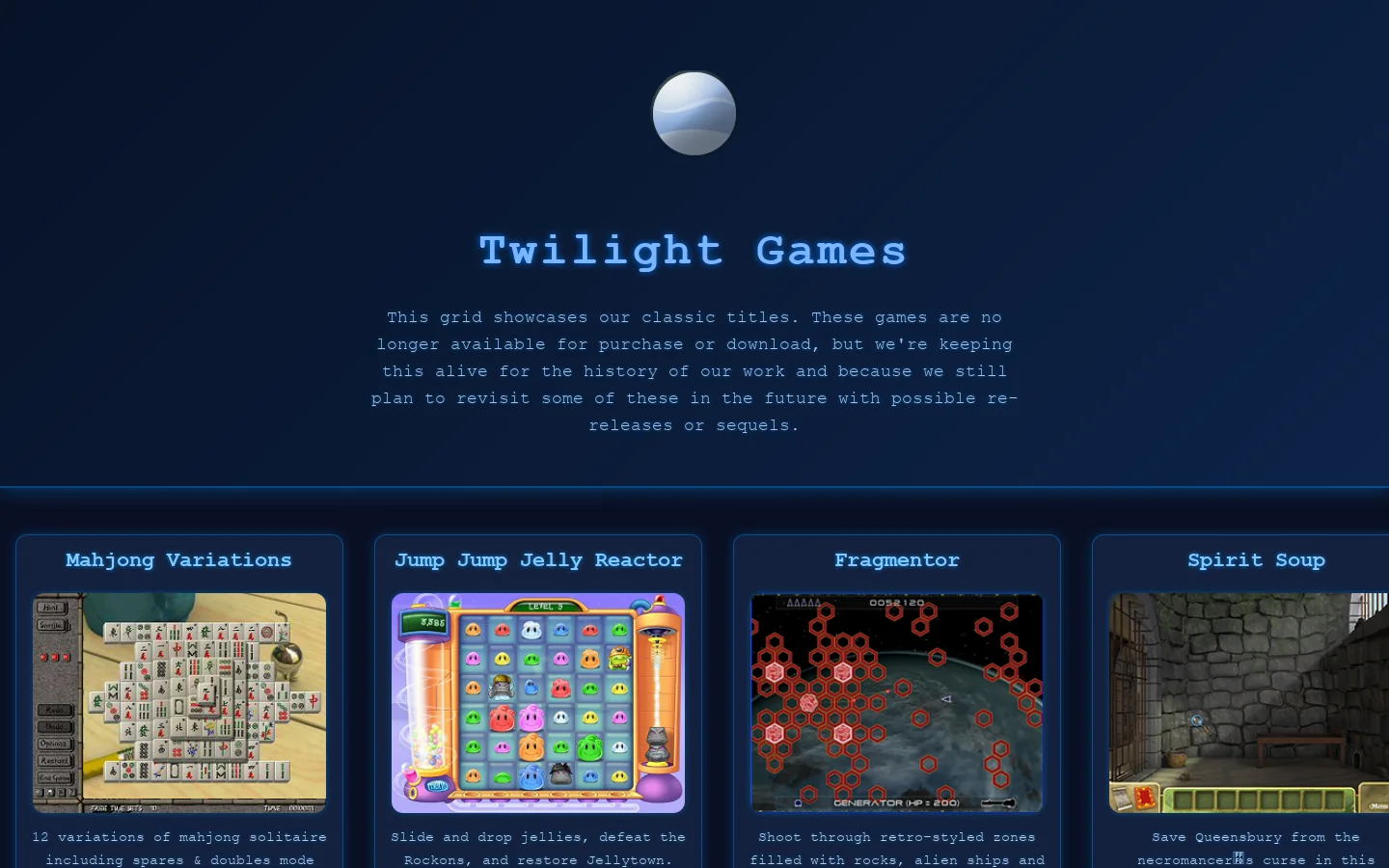 Twilight Games � Archive Homepage screenshot