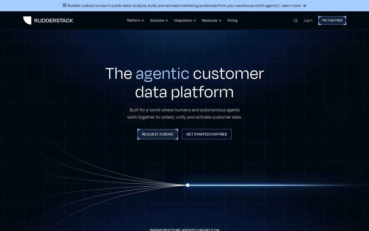 RudderStack Homepage screenshot