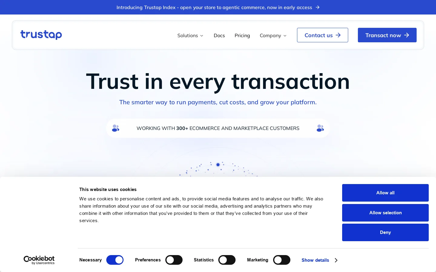 Trustap Homepage screenshot