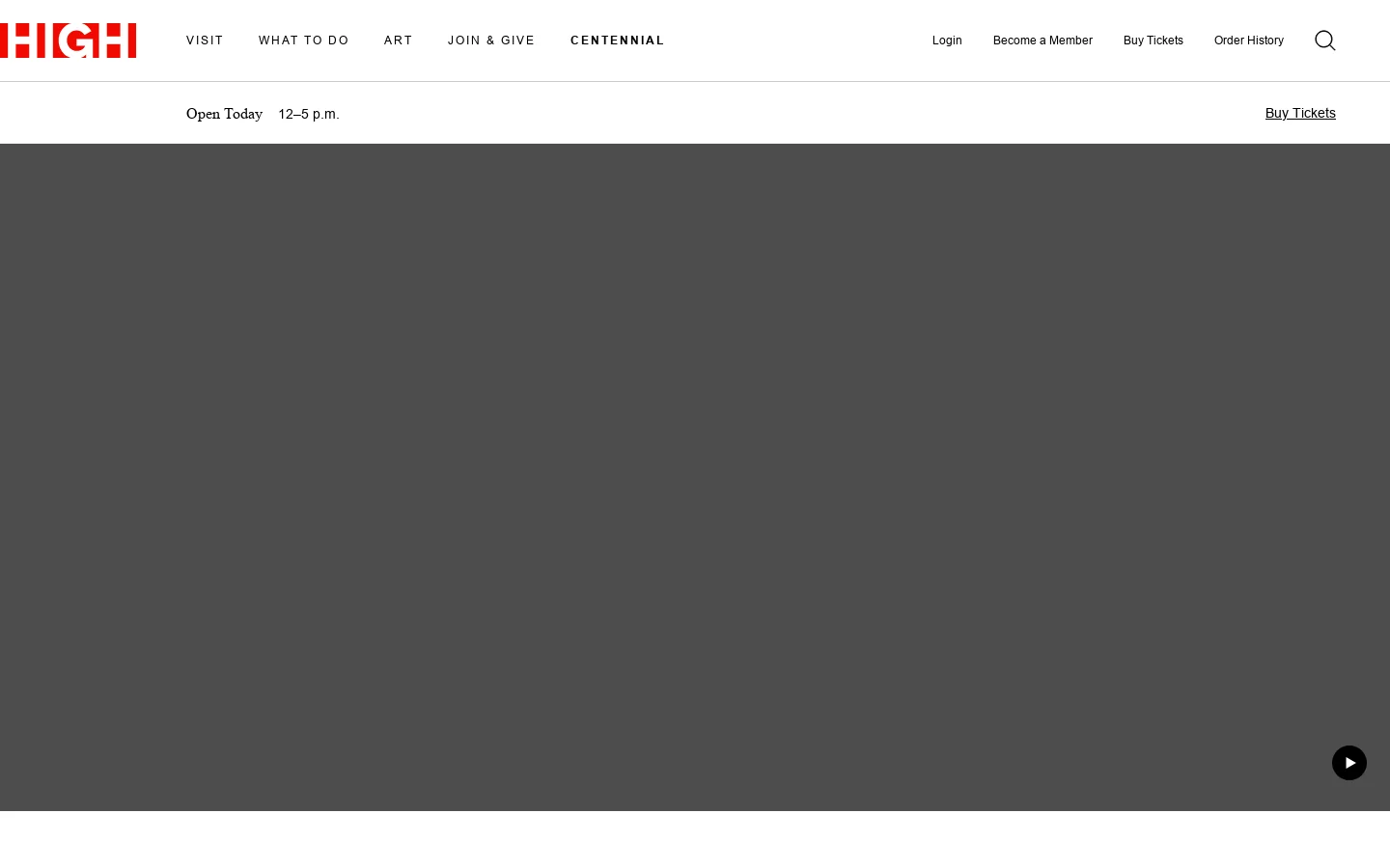 High Museum of Art Homepage screenshot