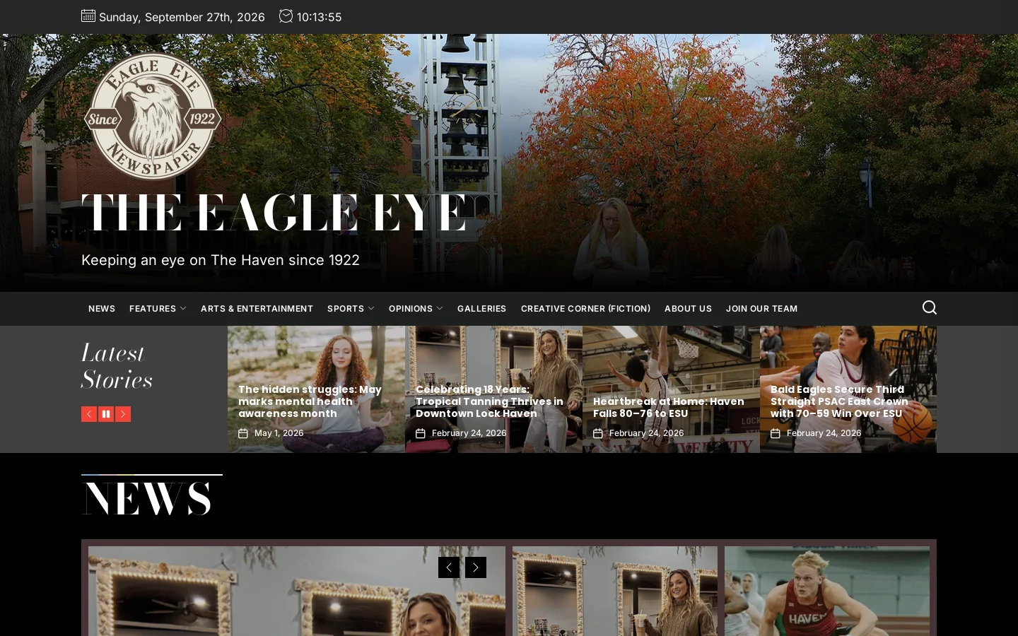 The Eagle Eye – Keeping an eye on The Haven since 1922 Homepage screenshot