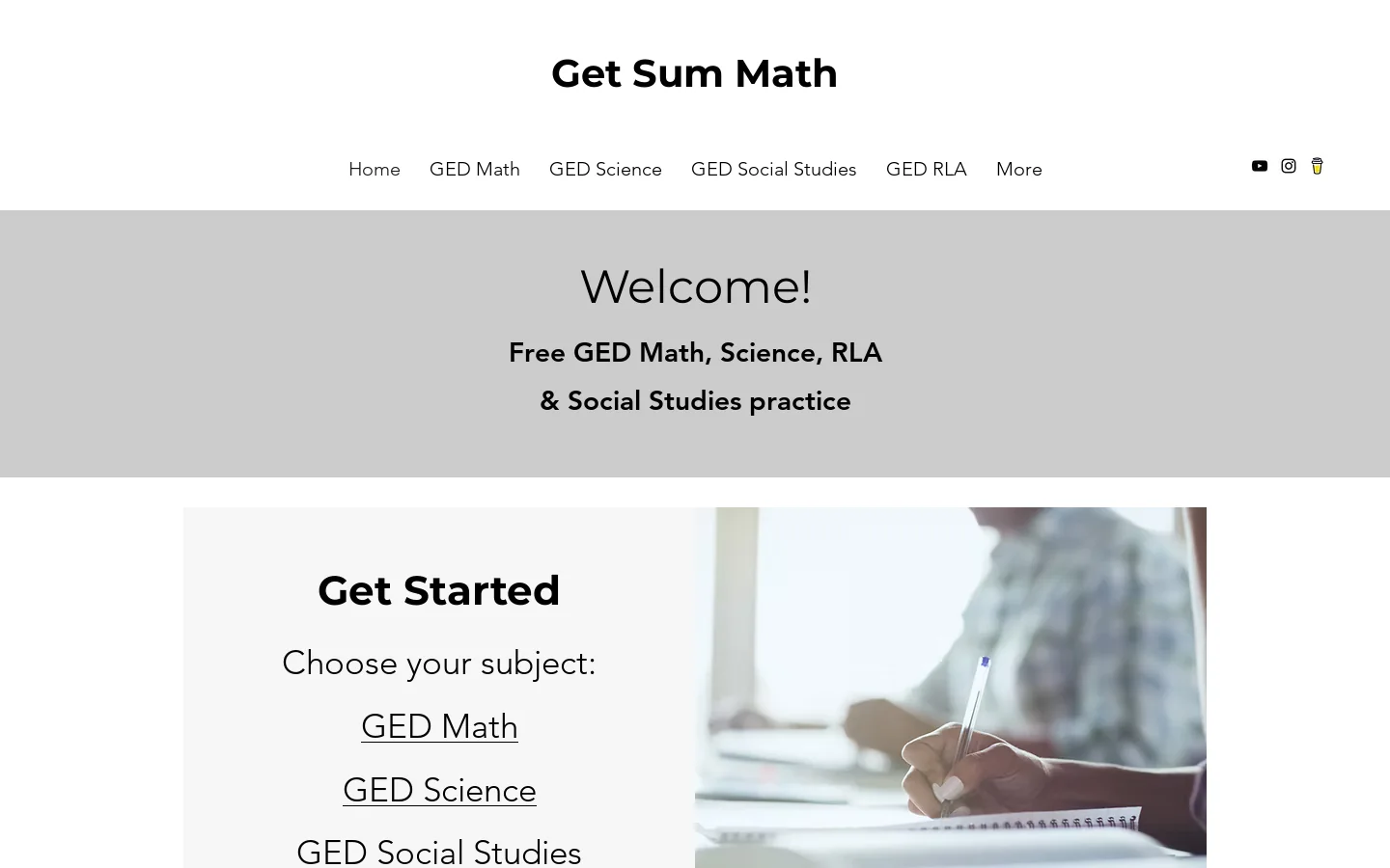 Get Sum Math Homepage screenshot