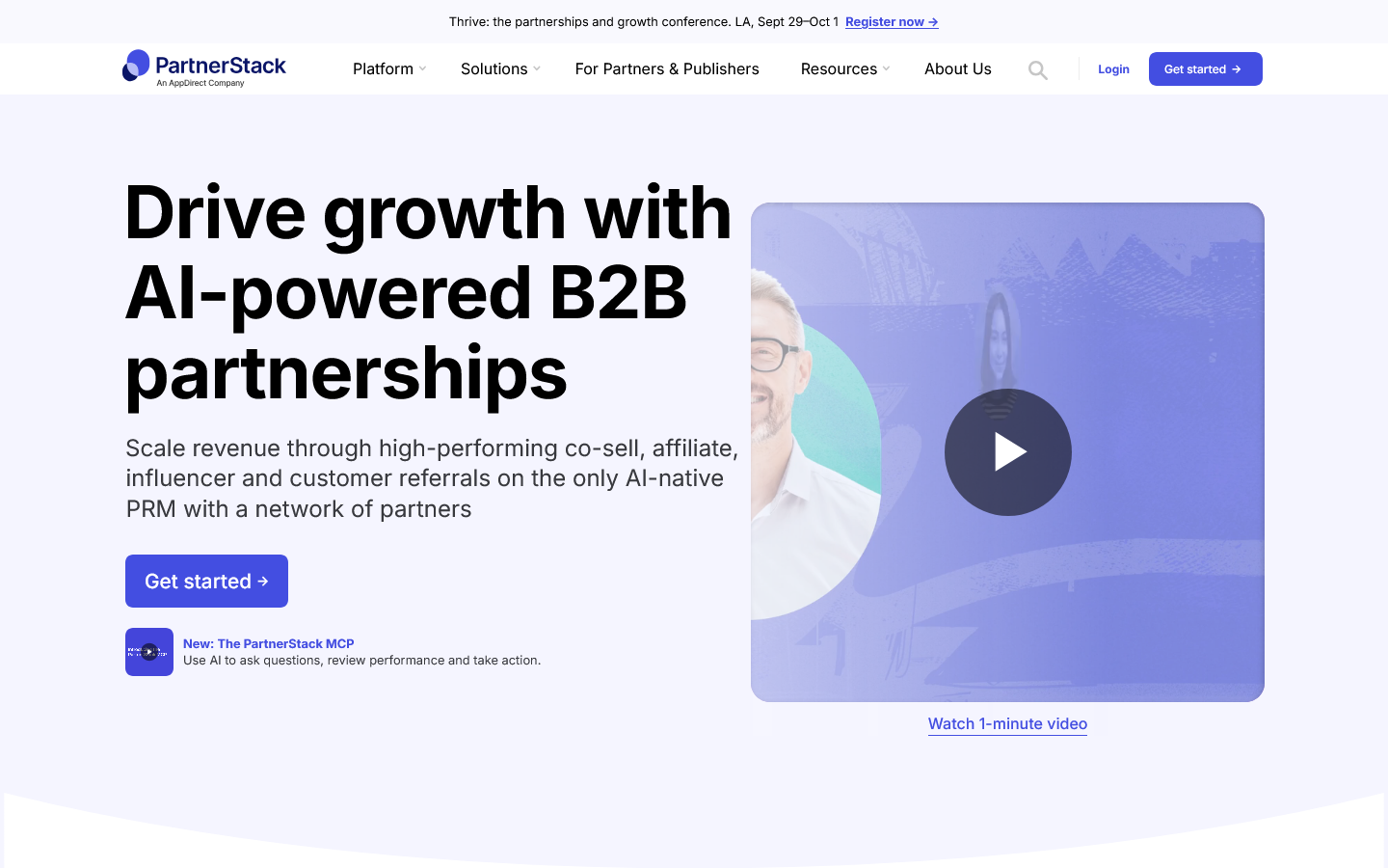 PartnerStack Homepage screenshot