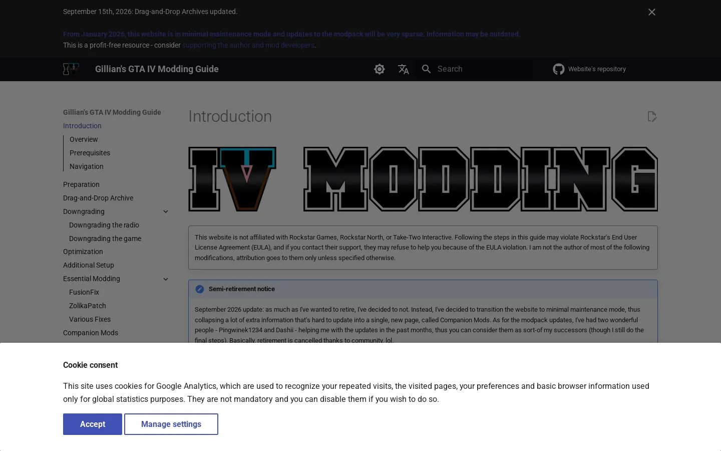Introduction - Gillian's GTA IV Modding Guide Homepage screenshot