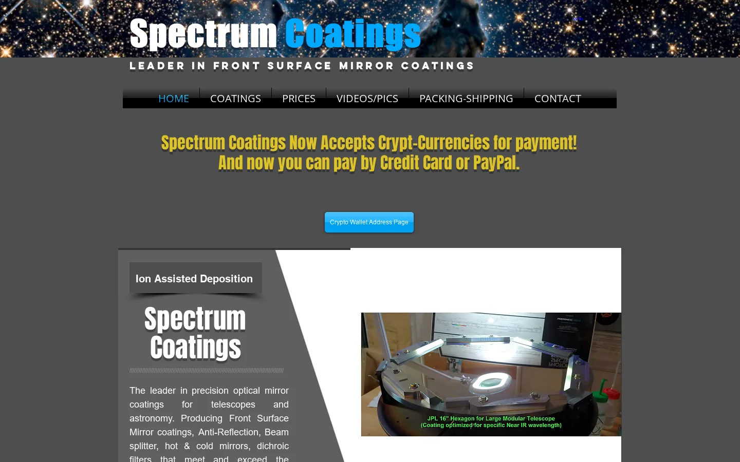 spectrum-coatings Homepage screenshot