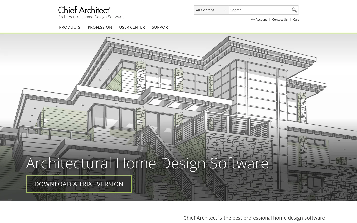Chief Architect Homepage screenshot