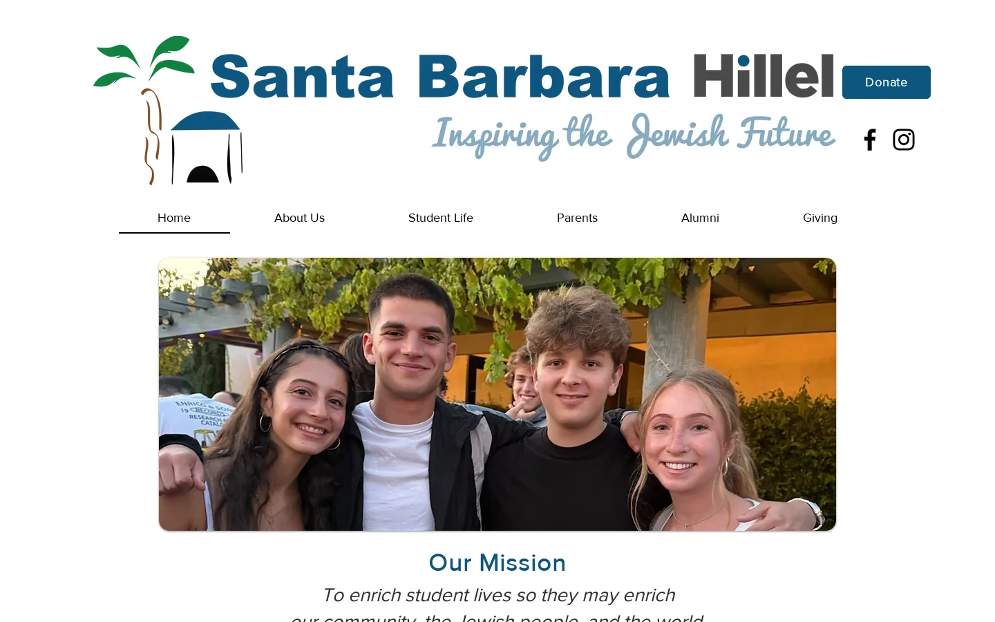 Jewish Student life | Santa Barbara Hillel | United States Homepage screenshot