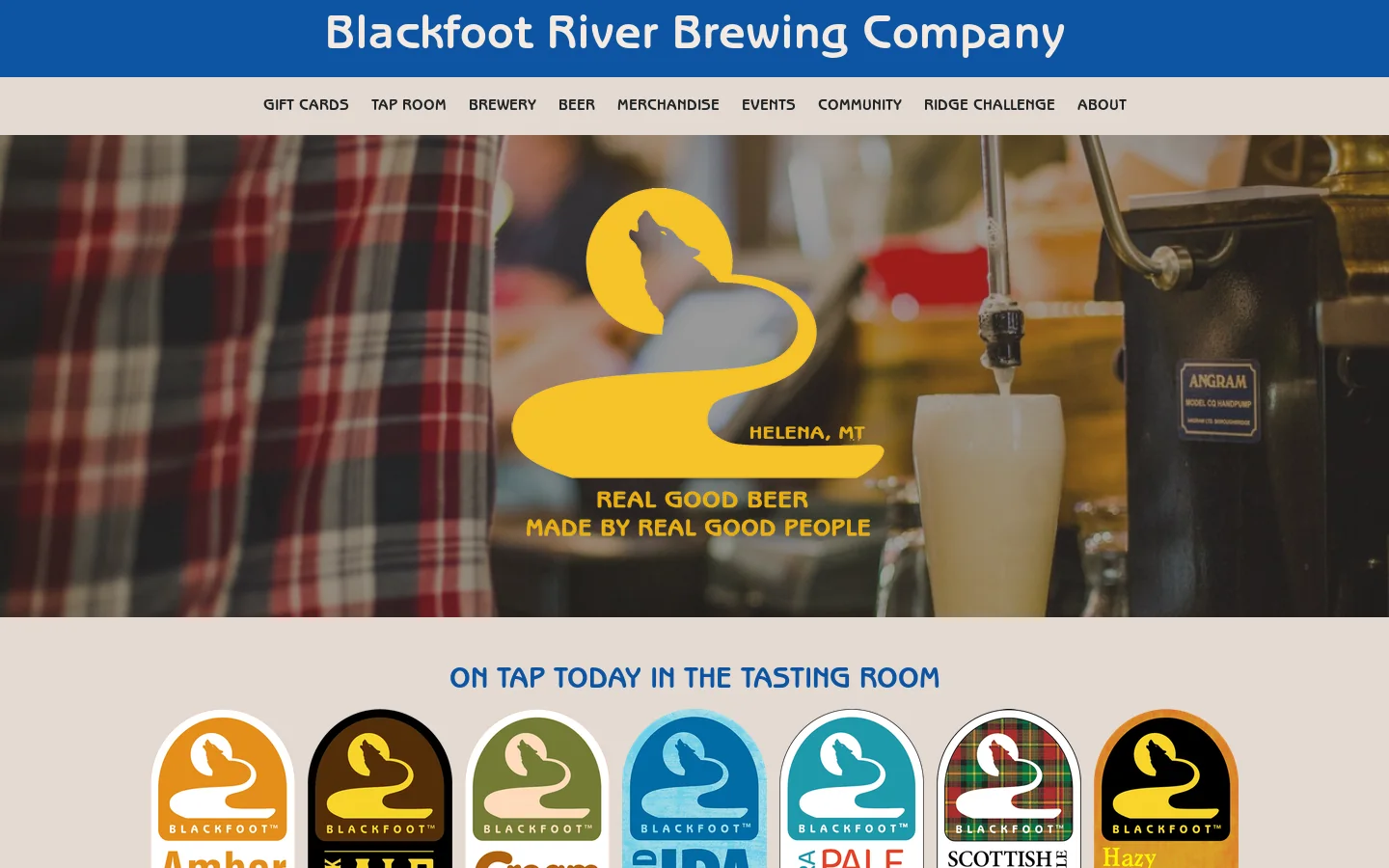 Blackfoot River Brewing Company Homepage screenshot