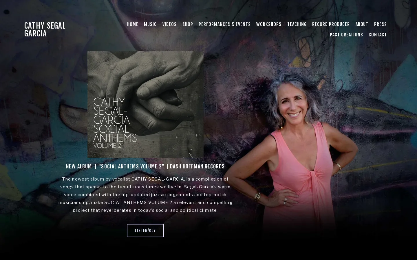 Cathy Segal Garcia Homepage screenshot