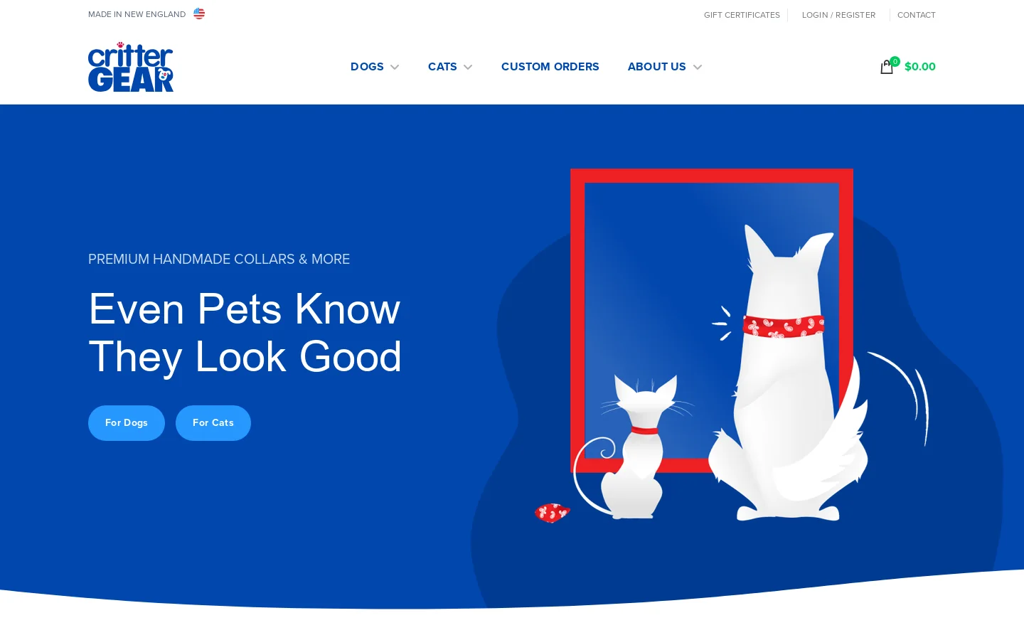 CritterGear Homepage screenshot