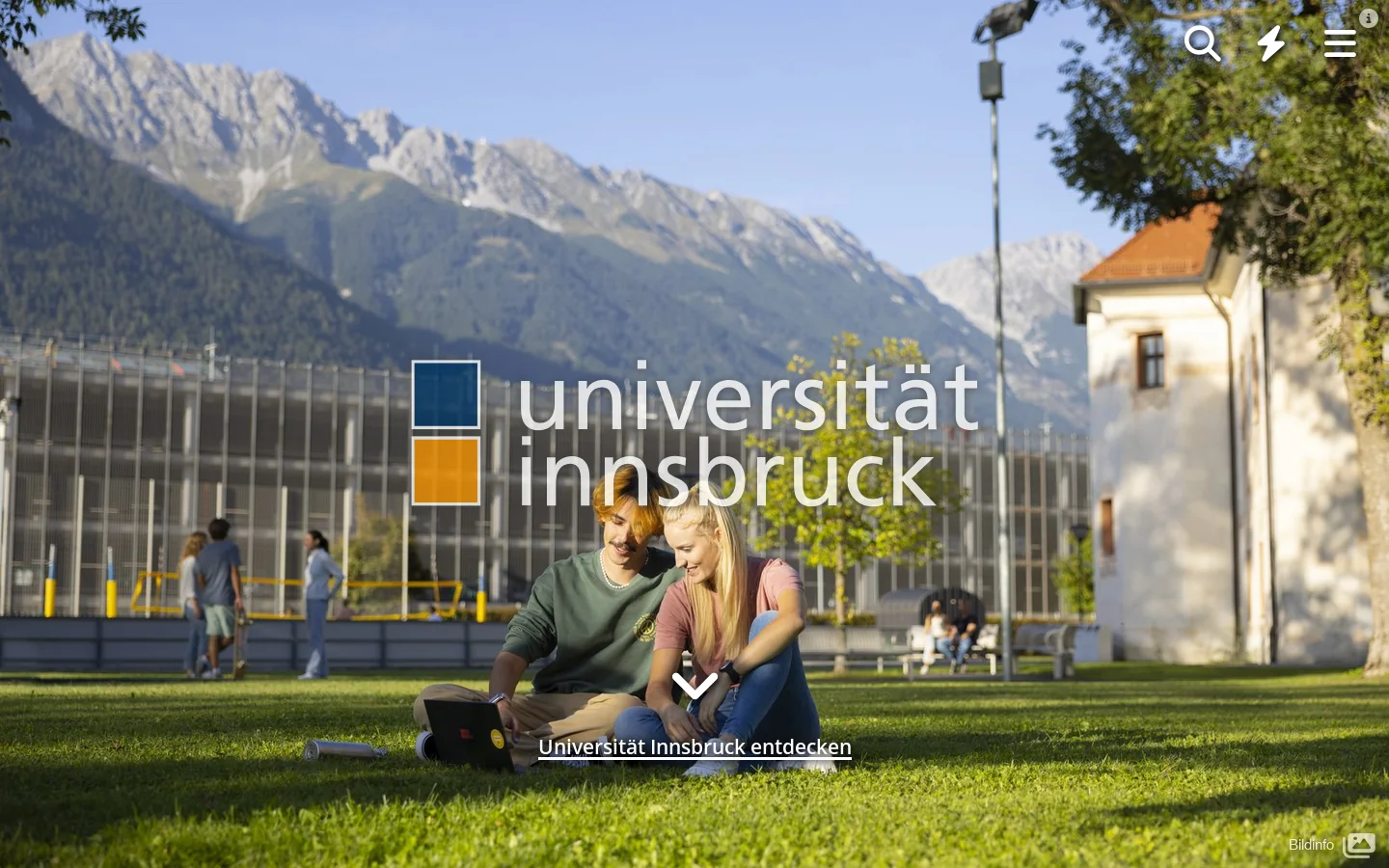 University of Innsbruck – Universität Innsbruck Homepage screenshot