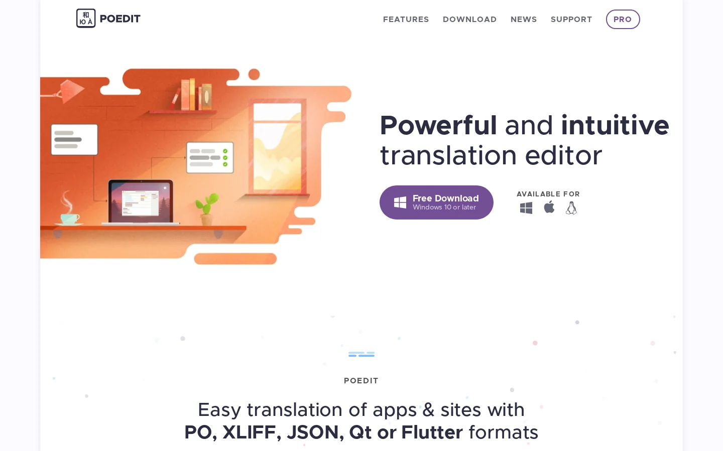 Poedit Homepage screenshot