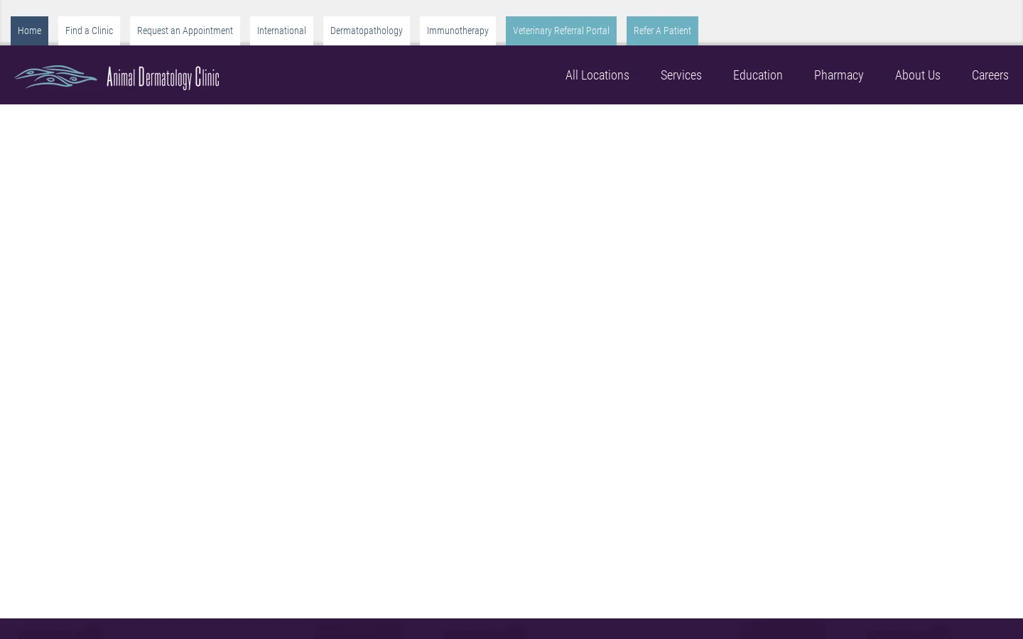 Animal Dermatology Group Homepage screenshot