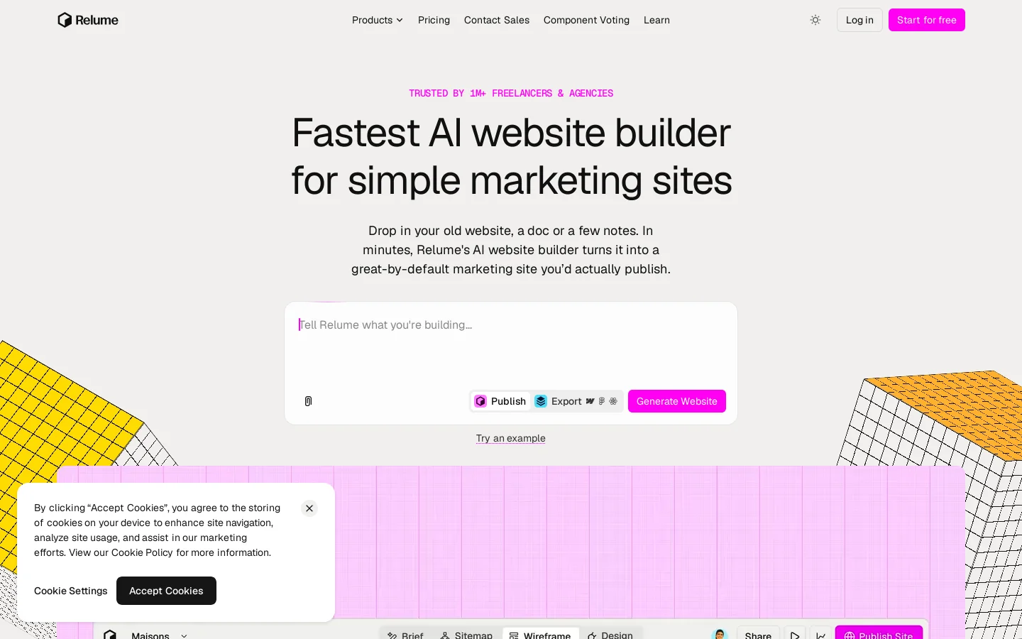 Relume Homepage screenshot