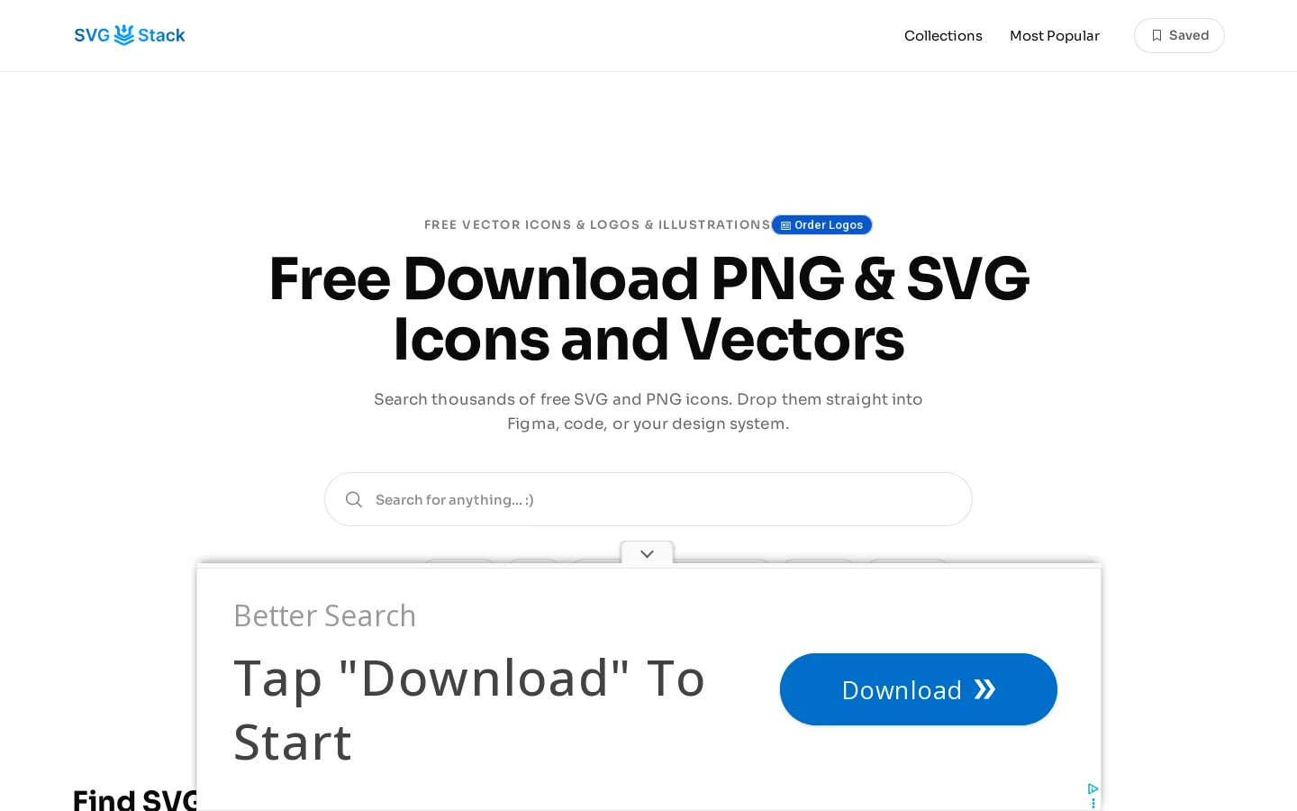 SVG Stack Homepage screenshot