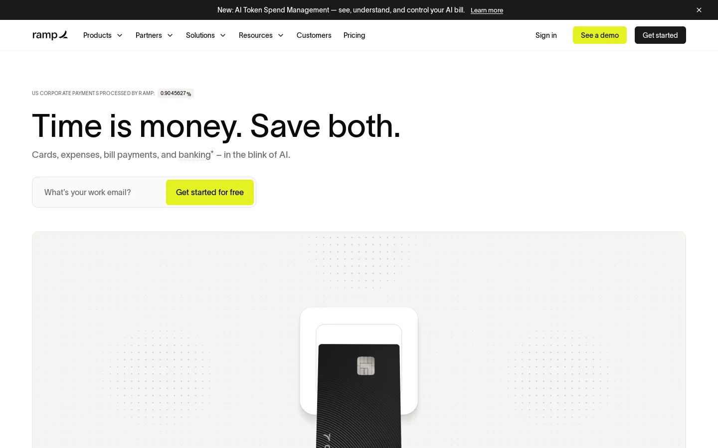 Ramp Homepage screenshot