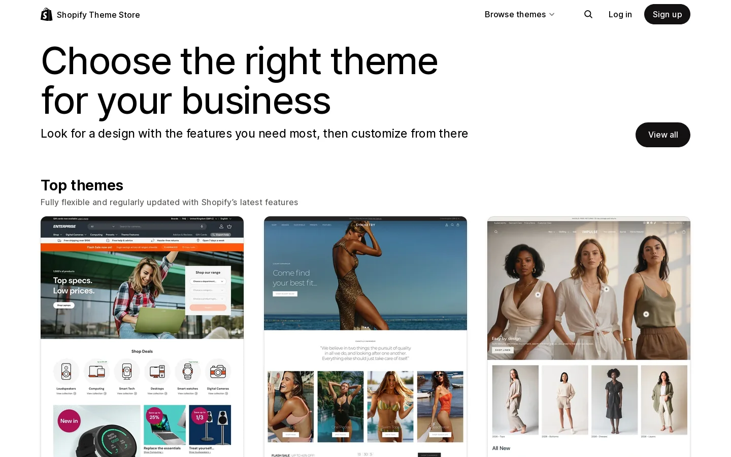 Ecommerce Website Templates - Free and Premium Themes for Your Online Store. Homepage screenshot