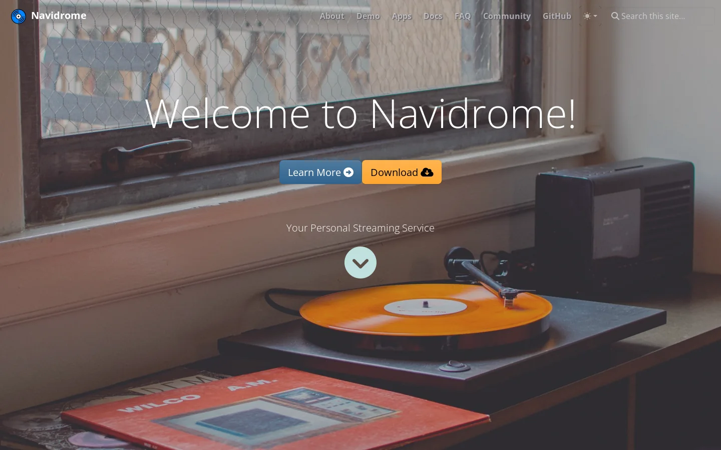 Navidrome Homepage screenshot