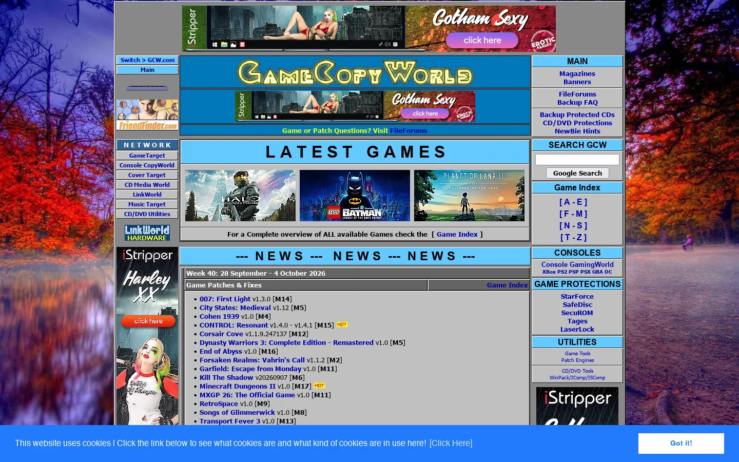 GameCopyWorld Homepage screenshot