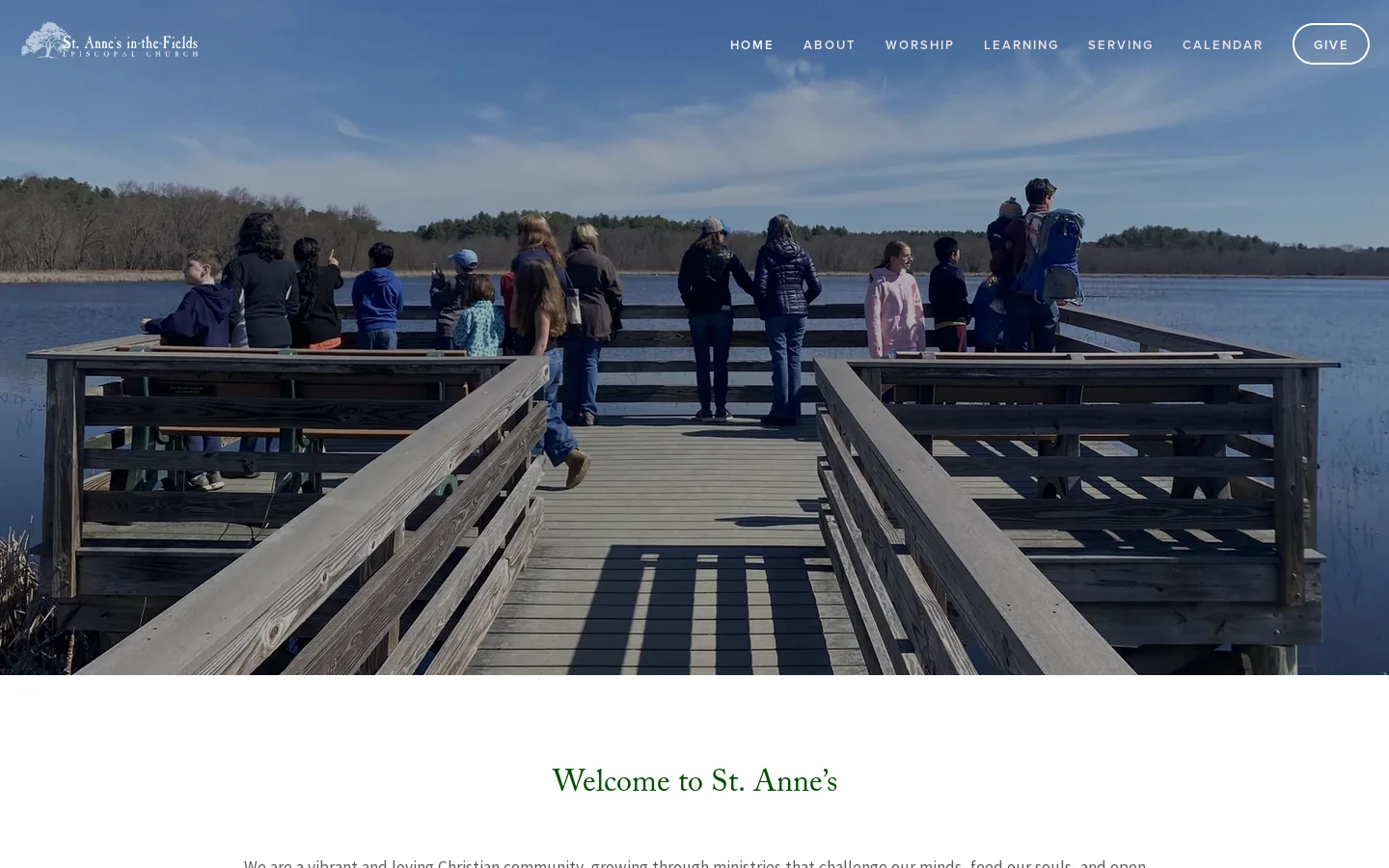 St. Anne’s in-the-Fields Episcopal Church Homepage screenshot