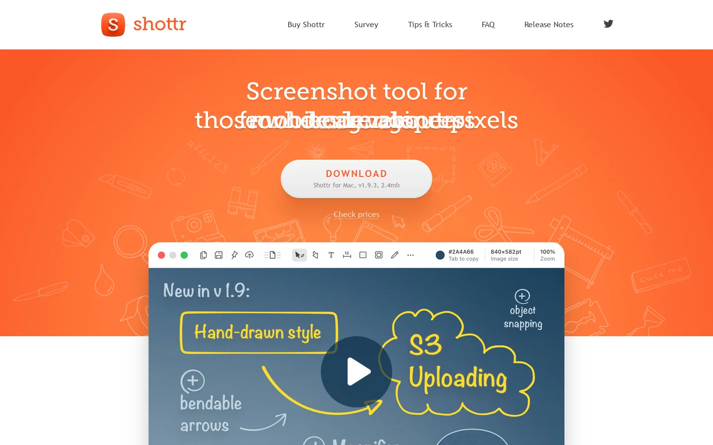 Shottr Homepage screenshot