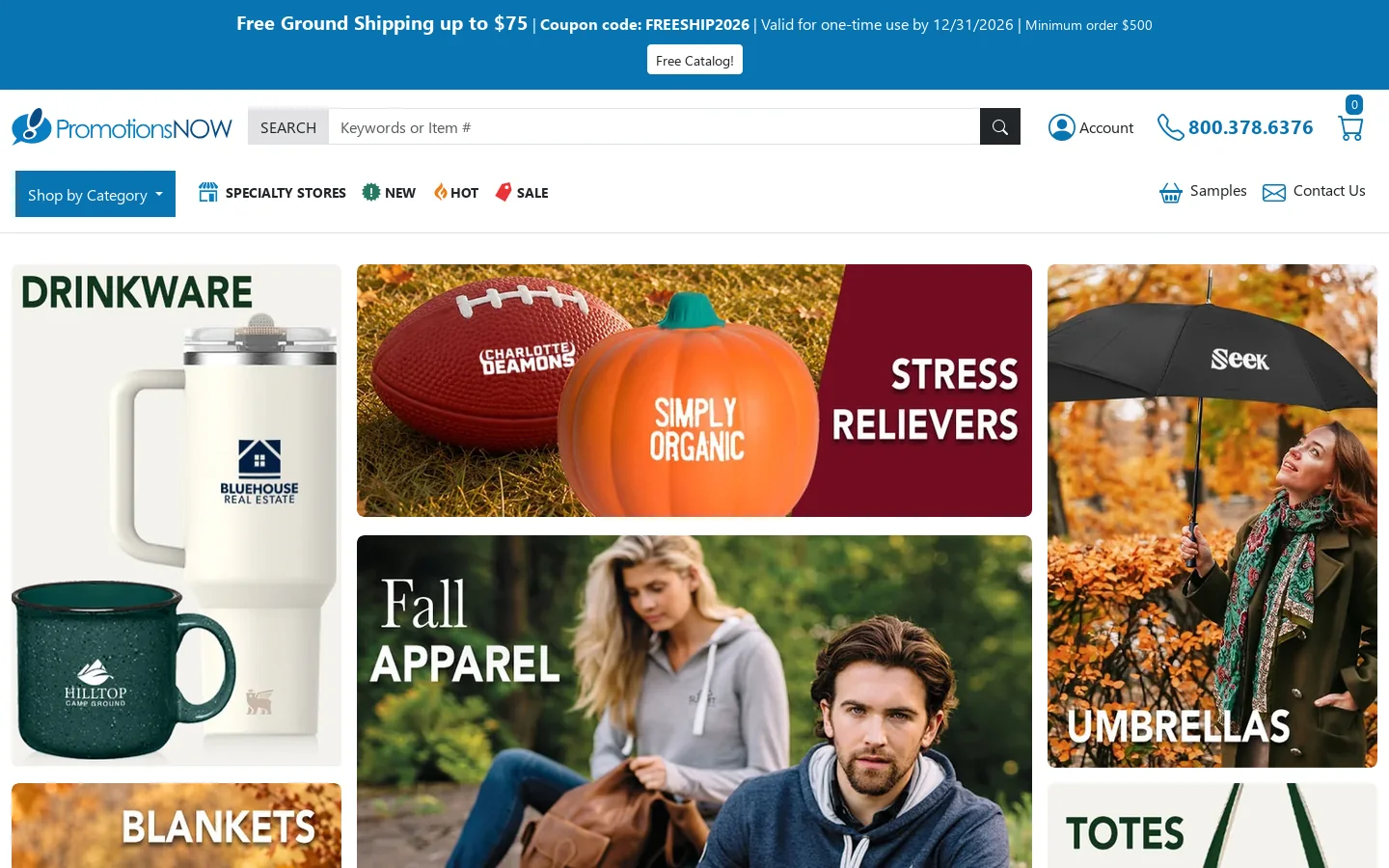 Promotions Now Homepage screenshot